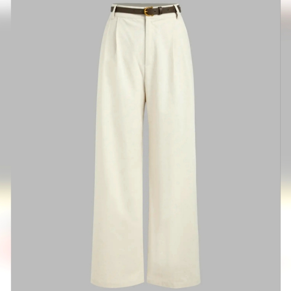 Solid Linen Pants wide legged